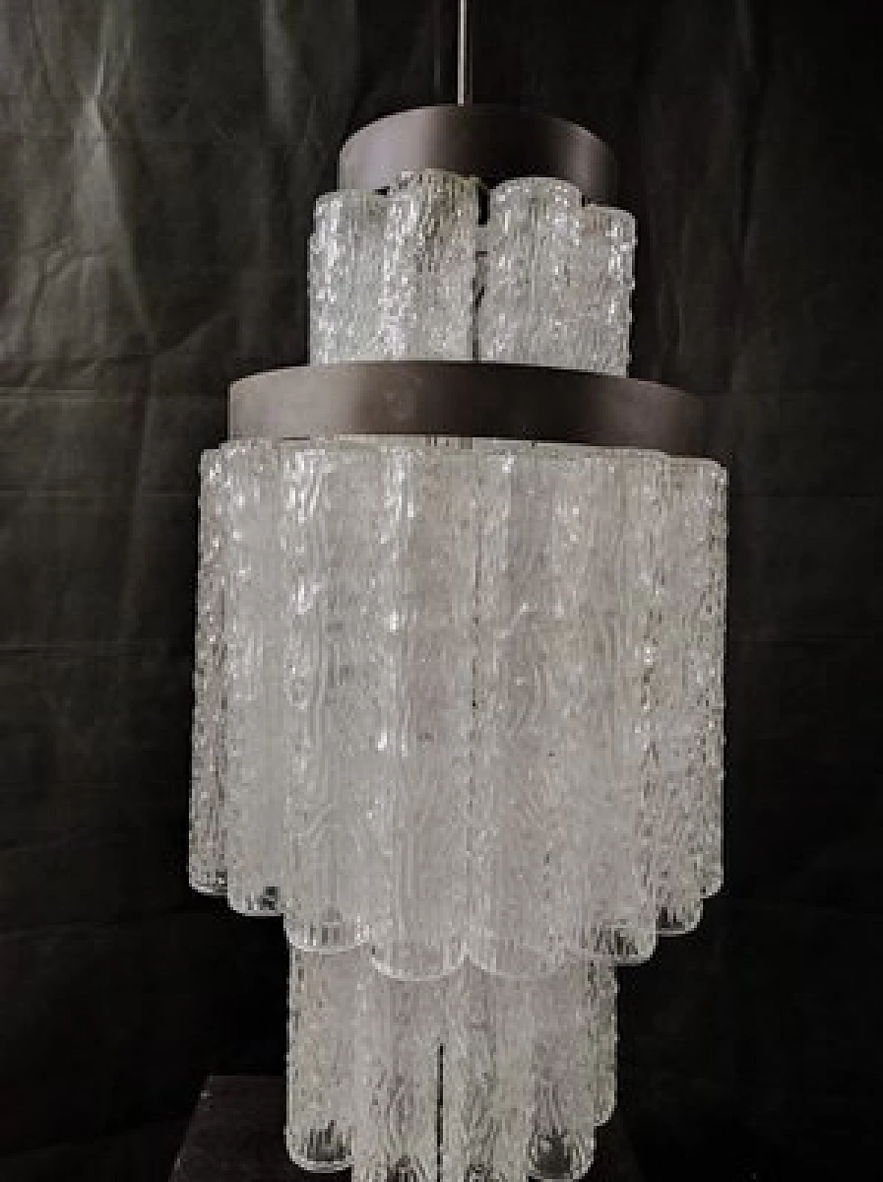 Three-tier Murano glass chandelier, 1970s 5