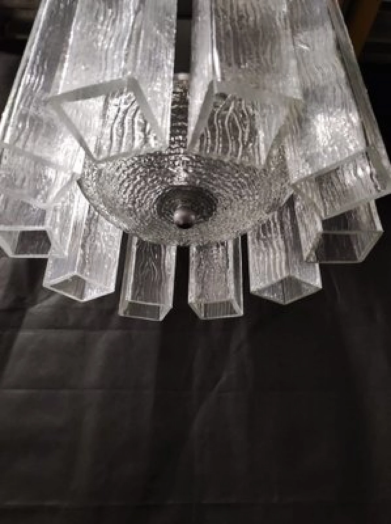 Murano glass chandelier attributed to Doria Leuchten, 1980s 4