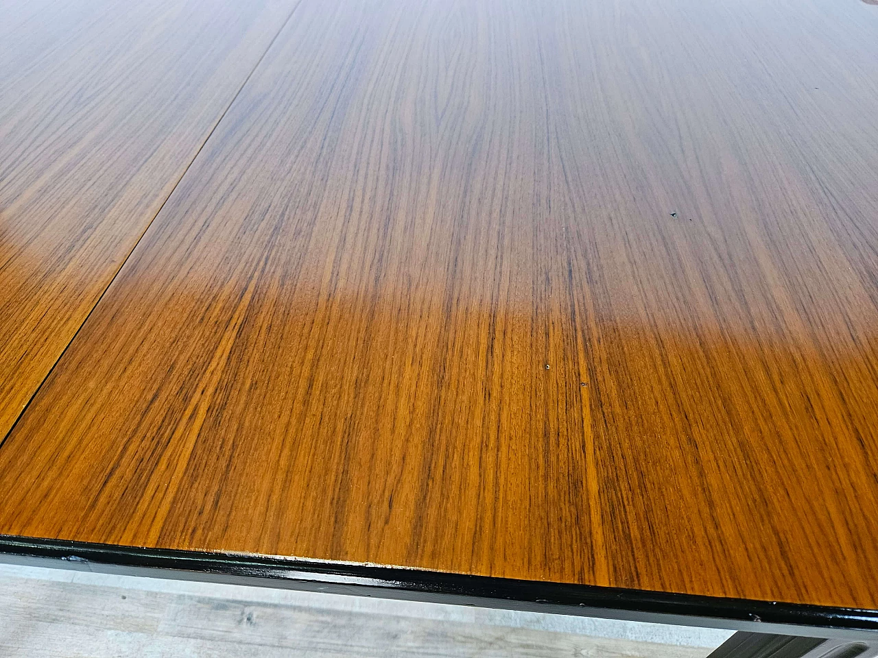 Scandinavian-style extending dining table in walnut and ebony, 1970s 8