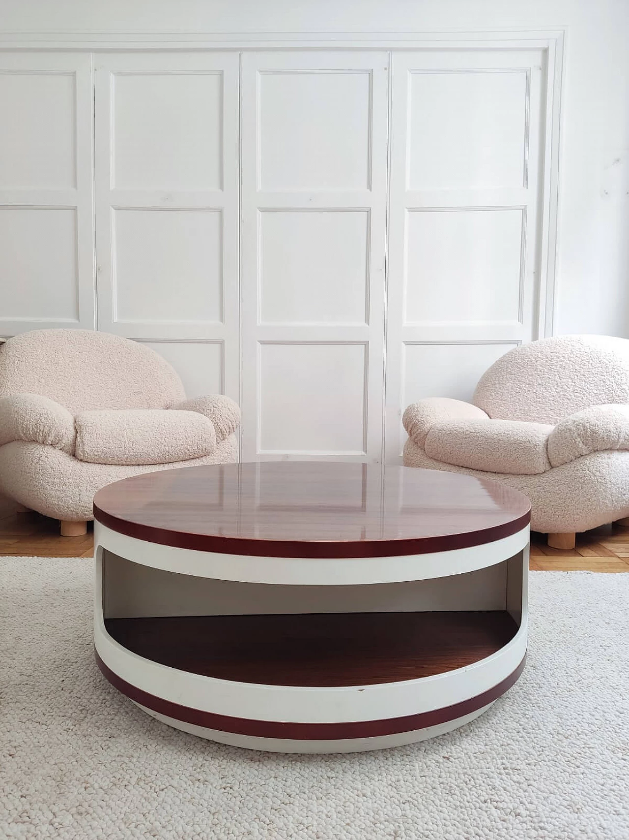 Lacquered wooden bar table with bottle compartments, 1970s 10