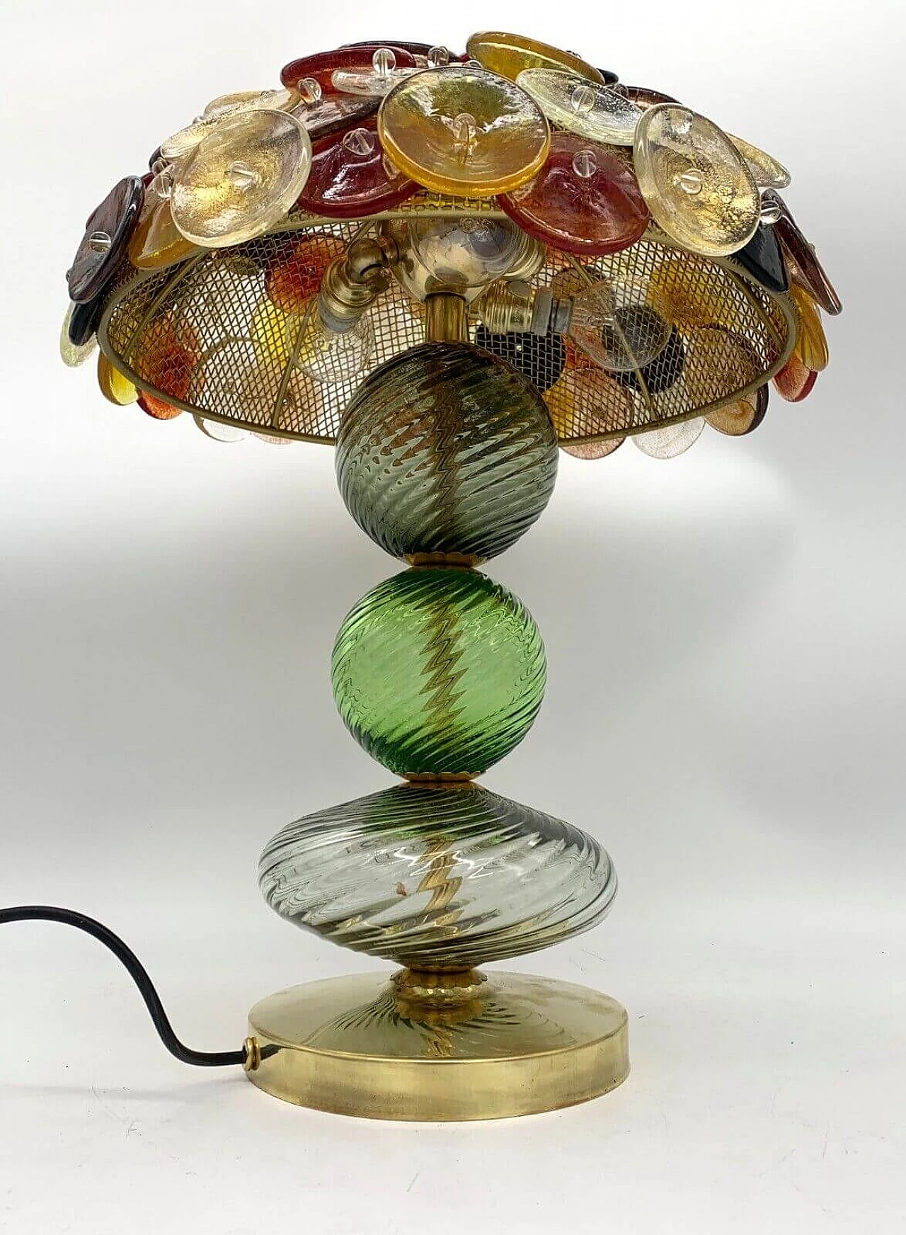 Coloured Murano glass table lamp by Enrico Neri, mid 20th century 7