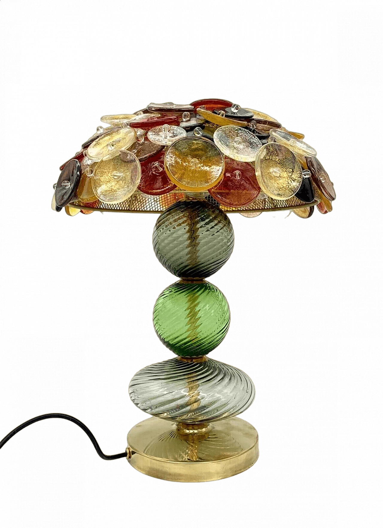 Coloured Murano glass table lamp by Enrico Neri, mid 20th century 8