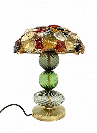 Coloured Murano glass table lamp by Enrico Neri, mid 20th century