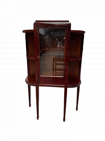 Wooden cabinet with showcase, mid-19th century