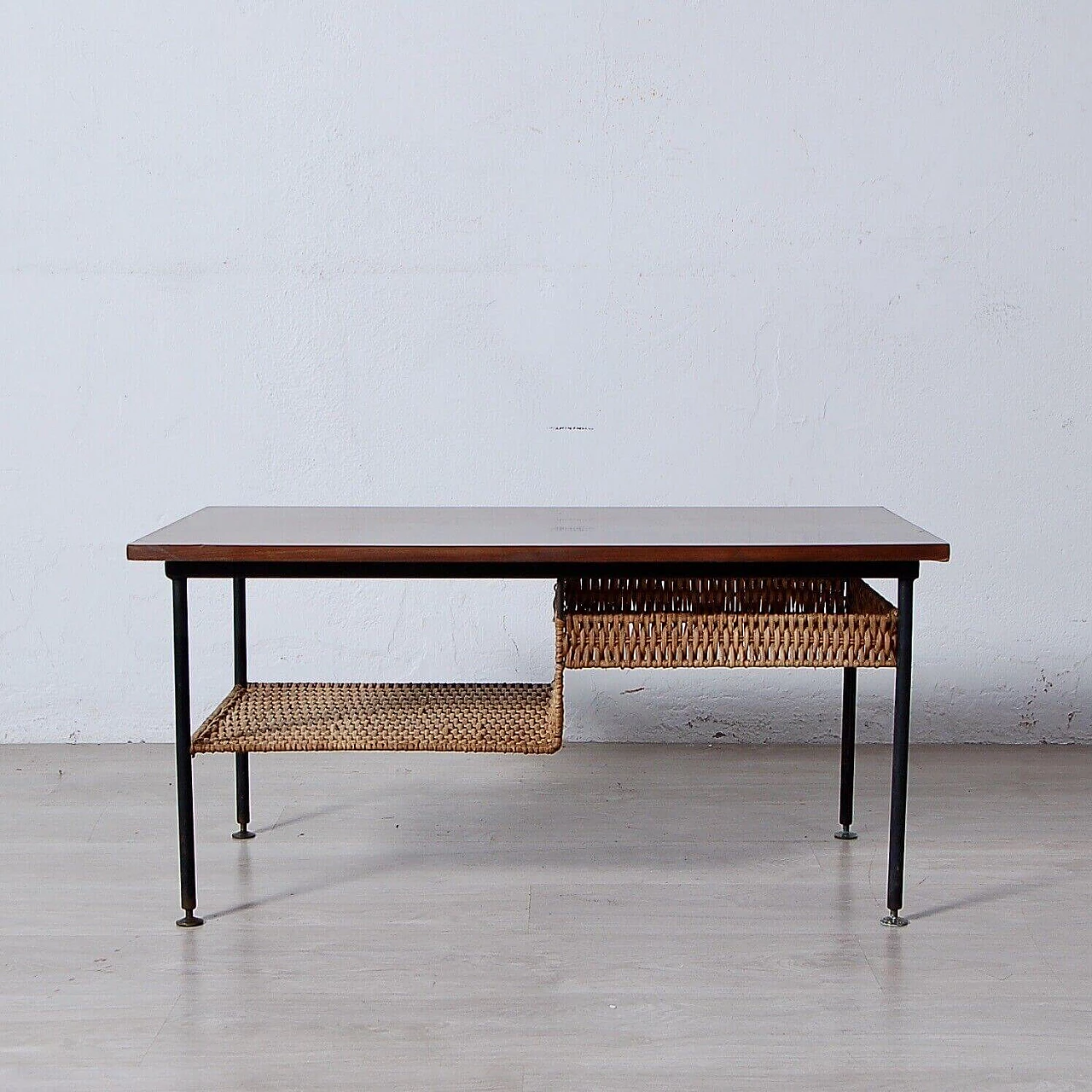 Rectangular wooden coffee table, 1950s 1