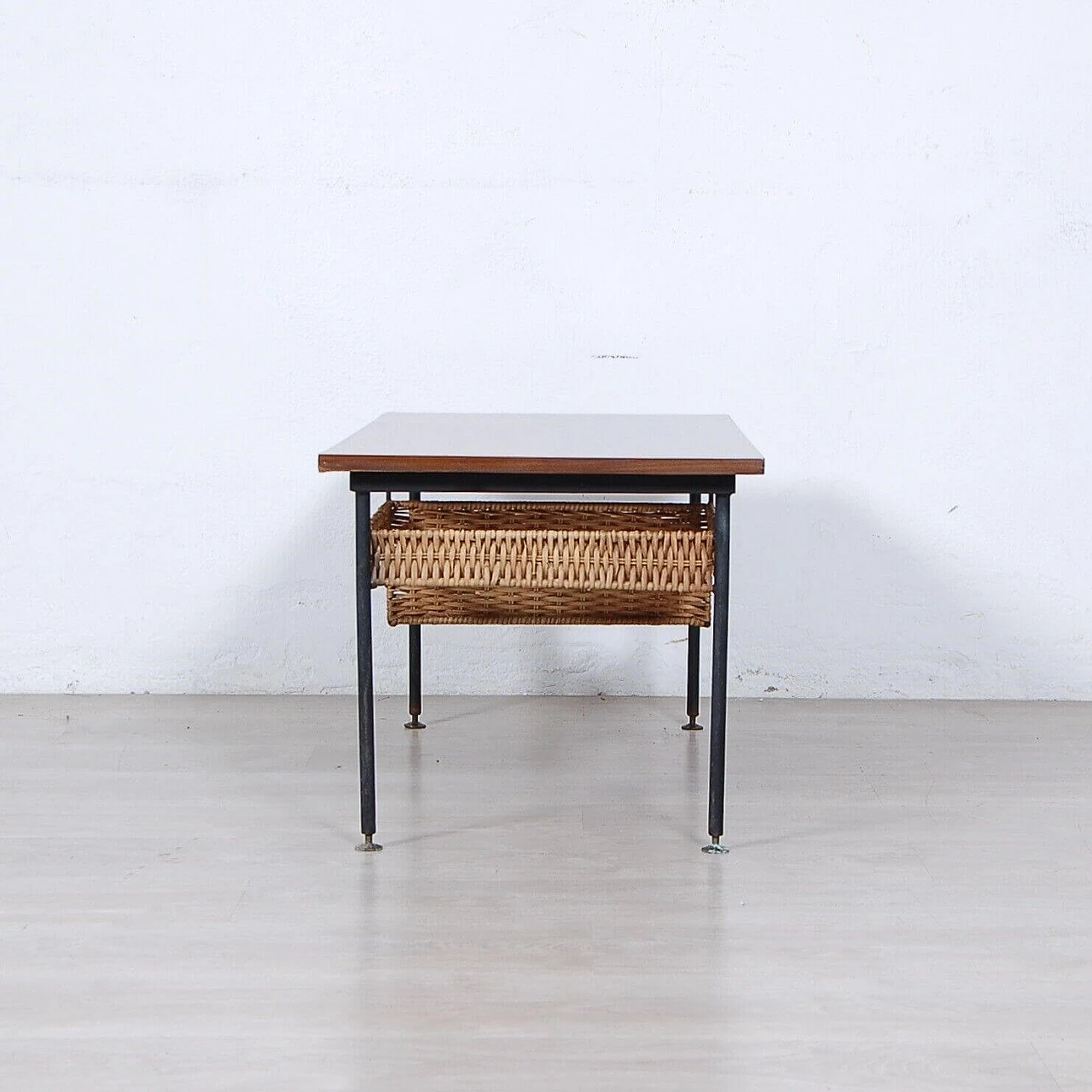 Rectangular wooden coffee table, 1950s 4