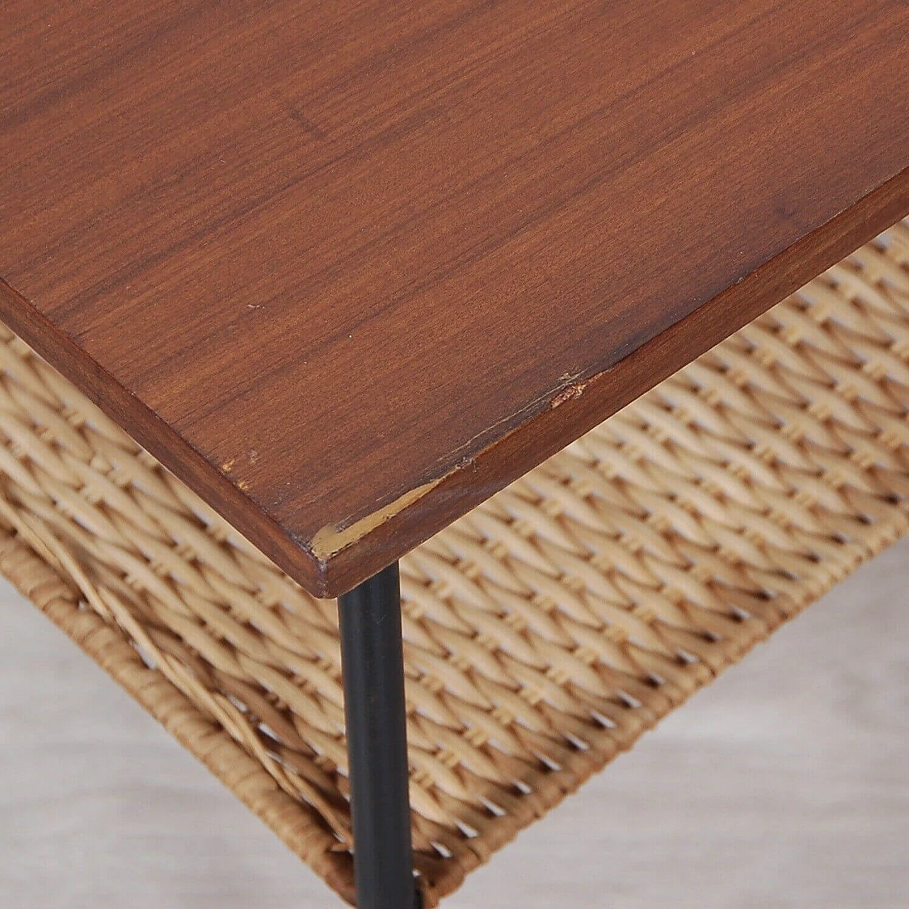 Rectangular wooden coffee table, 1950s 5