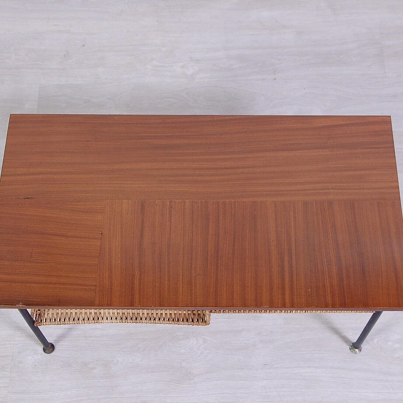 Rectangular wooden coffee table, 1950s 6