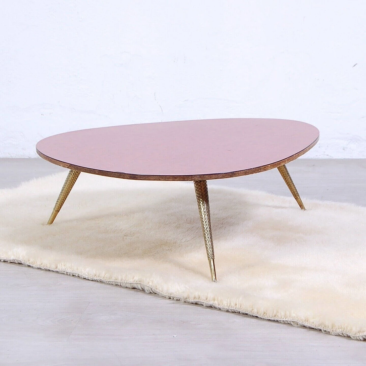 Coffee table with red formica top, 1950s 2