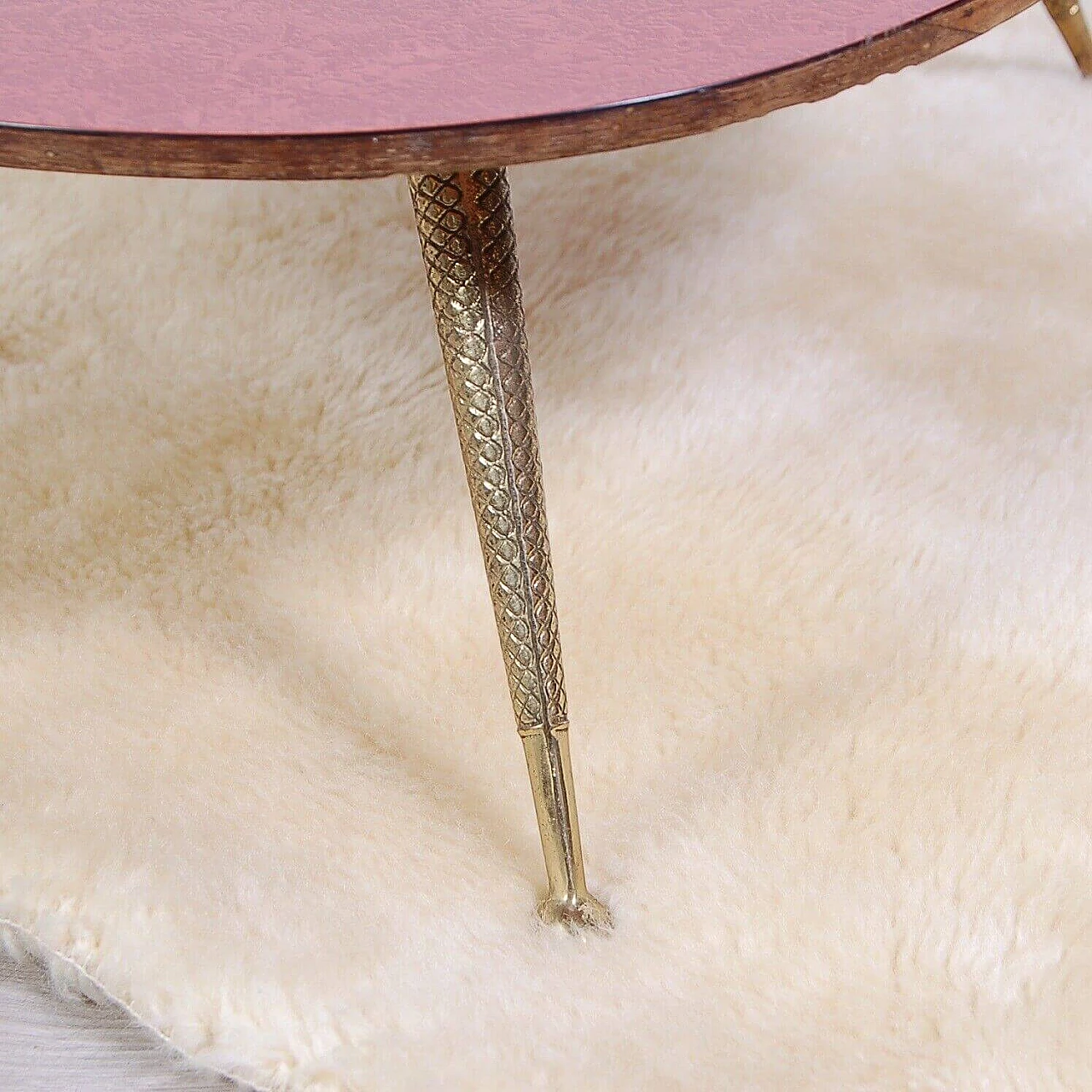 Coffee table with red formica top, 1950s 3