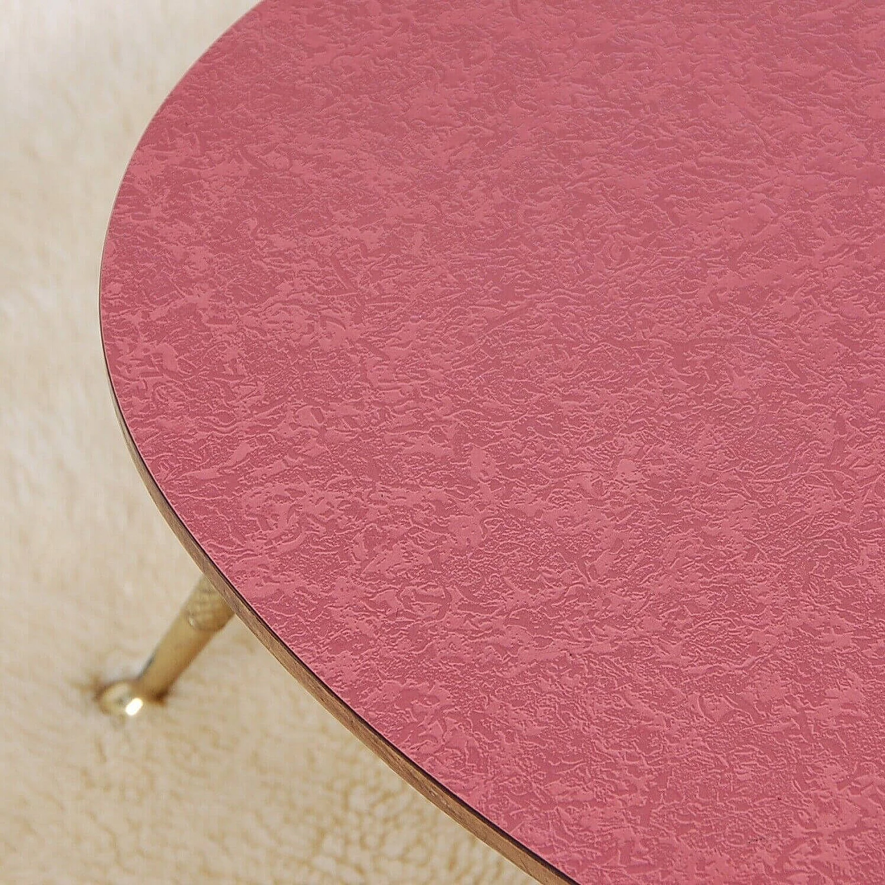 Coffee table with red formica top, 1950s 5