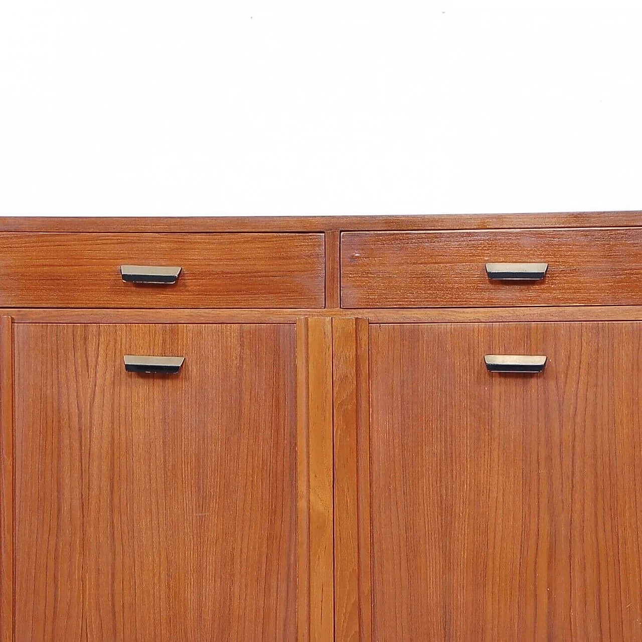 Danish wooden cabinet with 2 doors and 2 drawers, 1960s 3