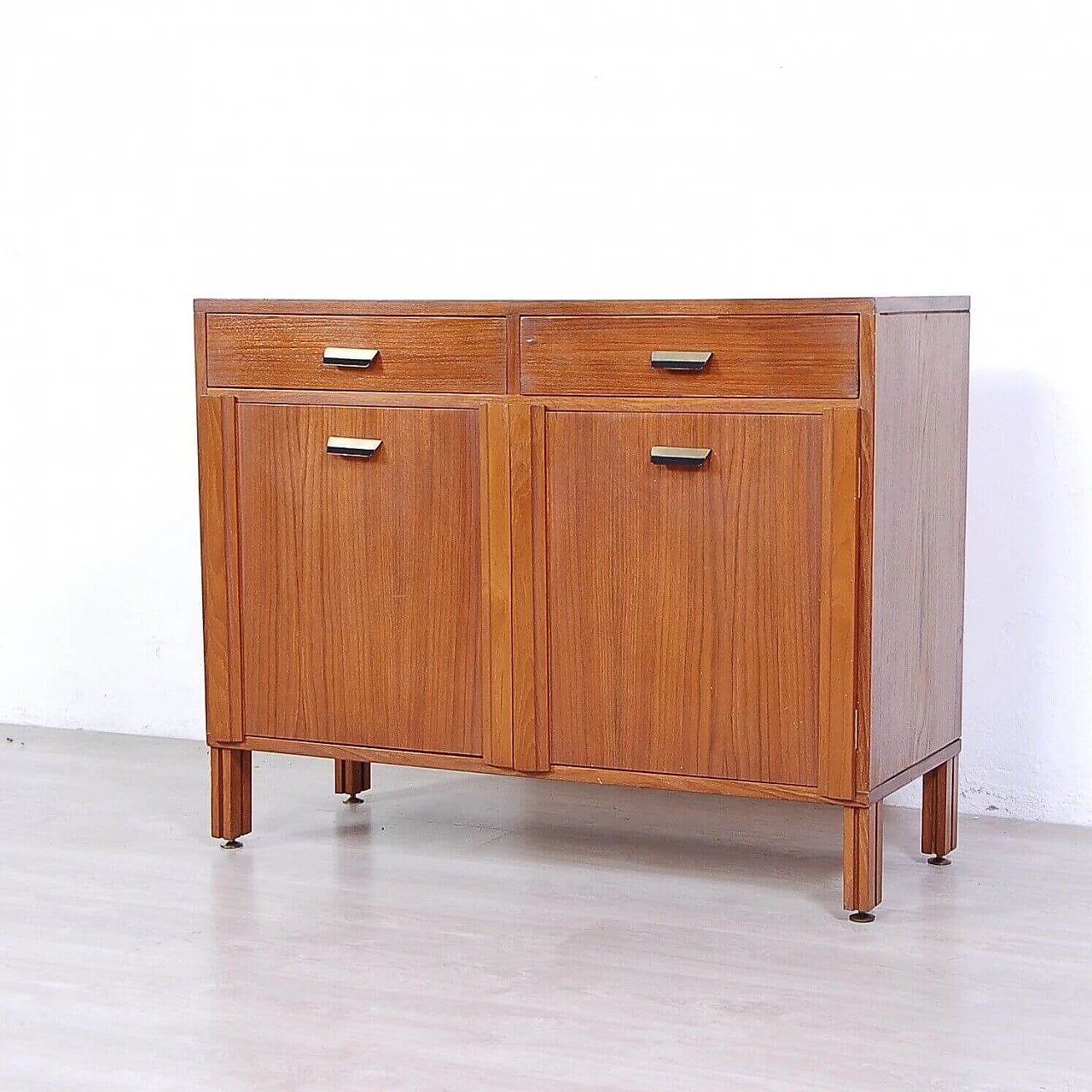 Danish wooden cabinet with 2 doors and 2 drawers, 1960s 14