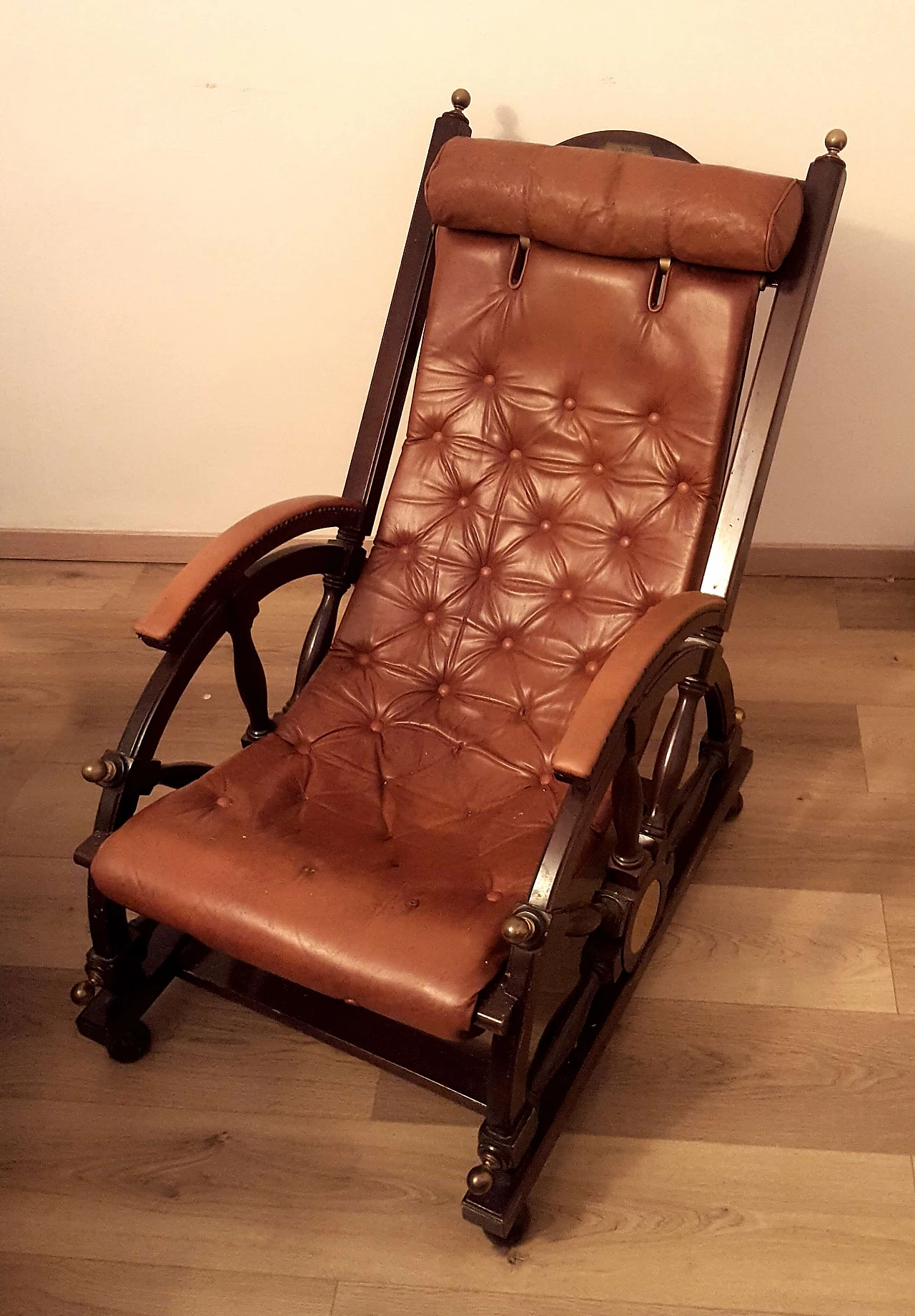 The Great-Eastern Liverpool 1811 red leather and mahogany armchair, 1960s 1