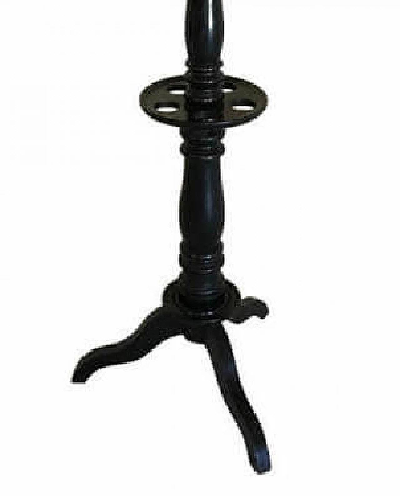 Walnut turned and ebonised column coat stand, mid-19th century 2