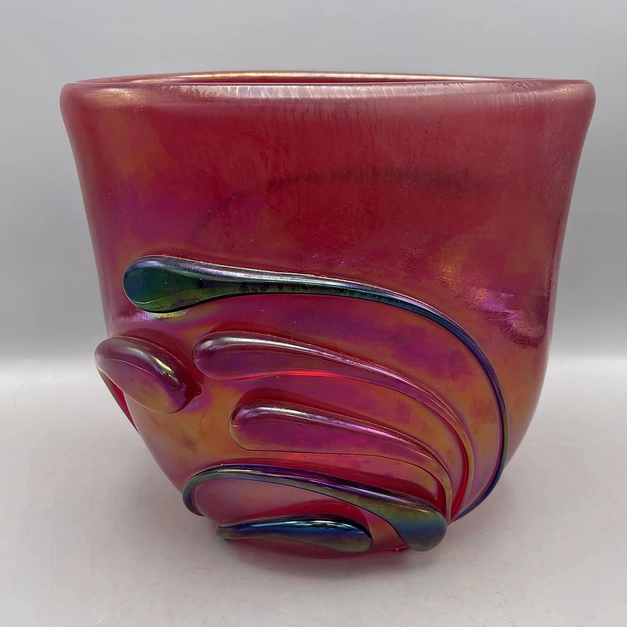 Murano glass vase by Franco Moretti, 1970s 8