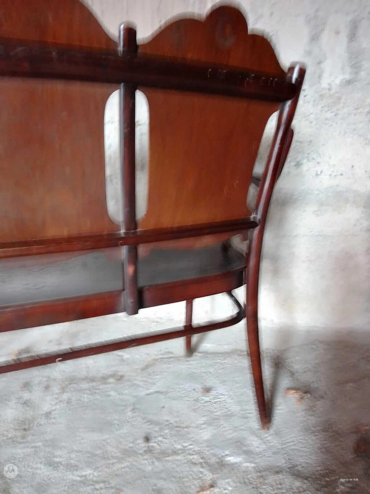 Panca a tre posti in faggio curvato di Thonet, fine '800 11