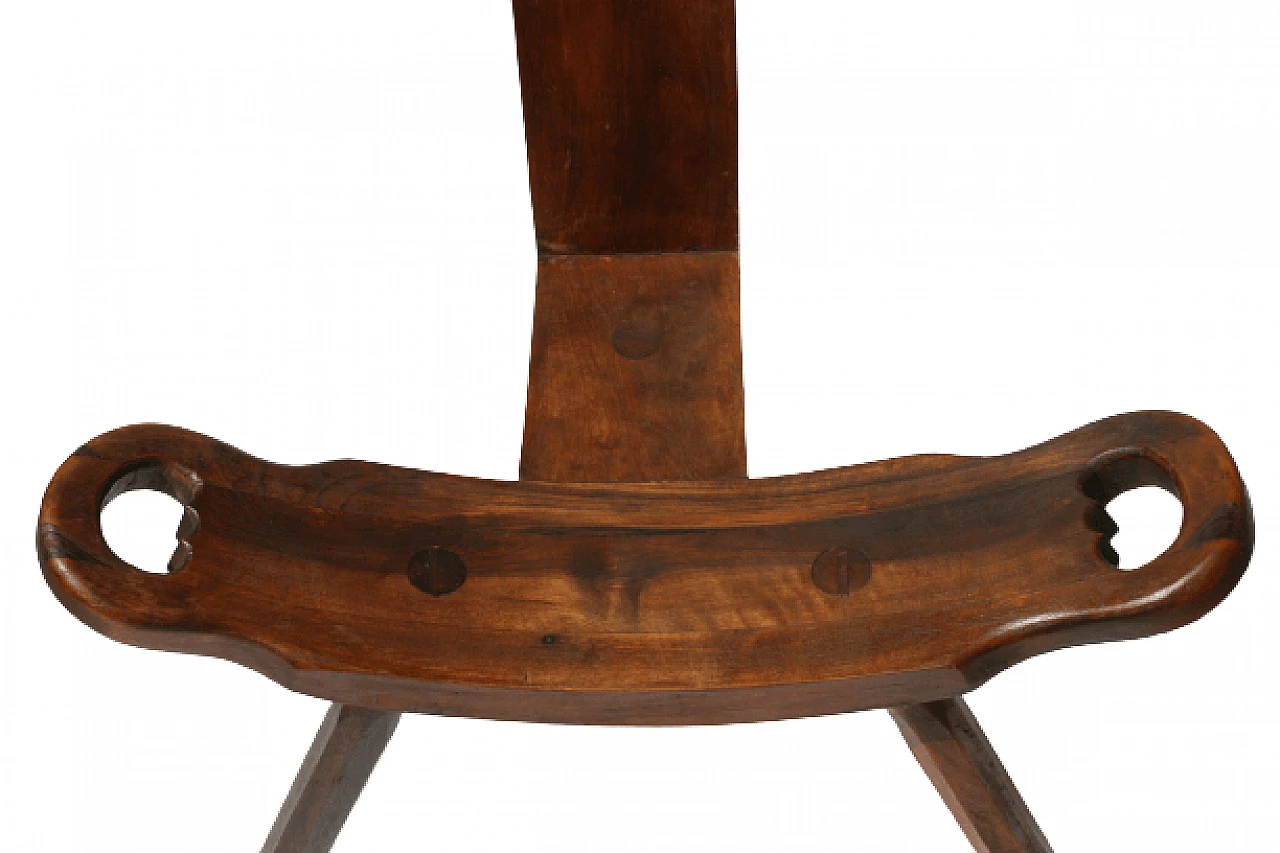 Wooden Tripod chair in the style of Charlotte Perriand, 1960s 4