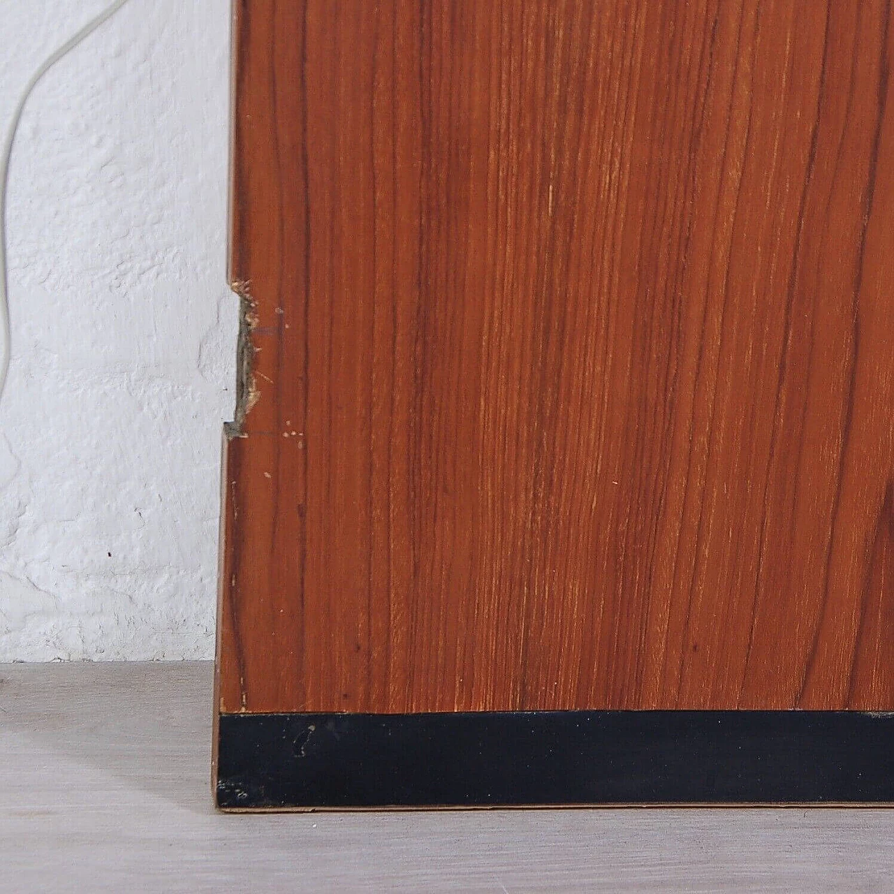 Wood wall-mounted bookcase with desk, 1950s 7