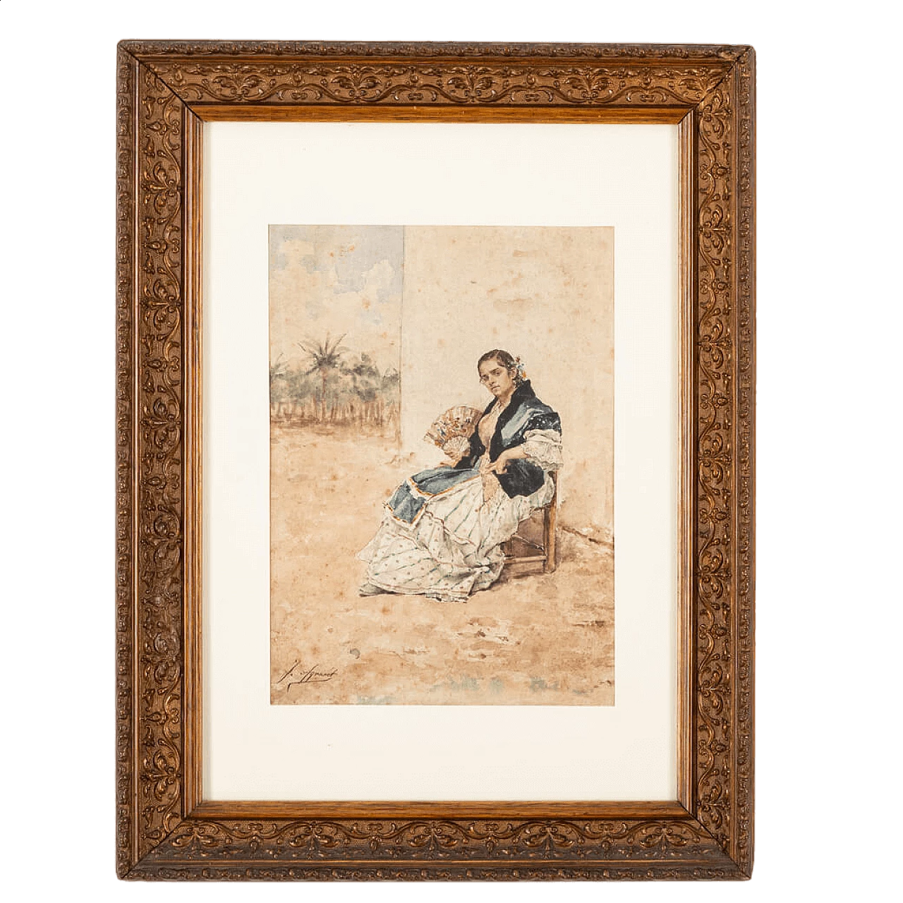 Joaquin Agrasot, La Gitane, watercolor, 19th century 5