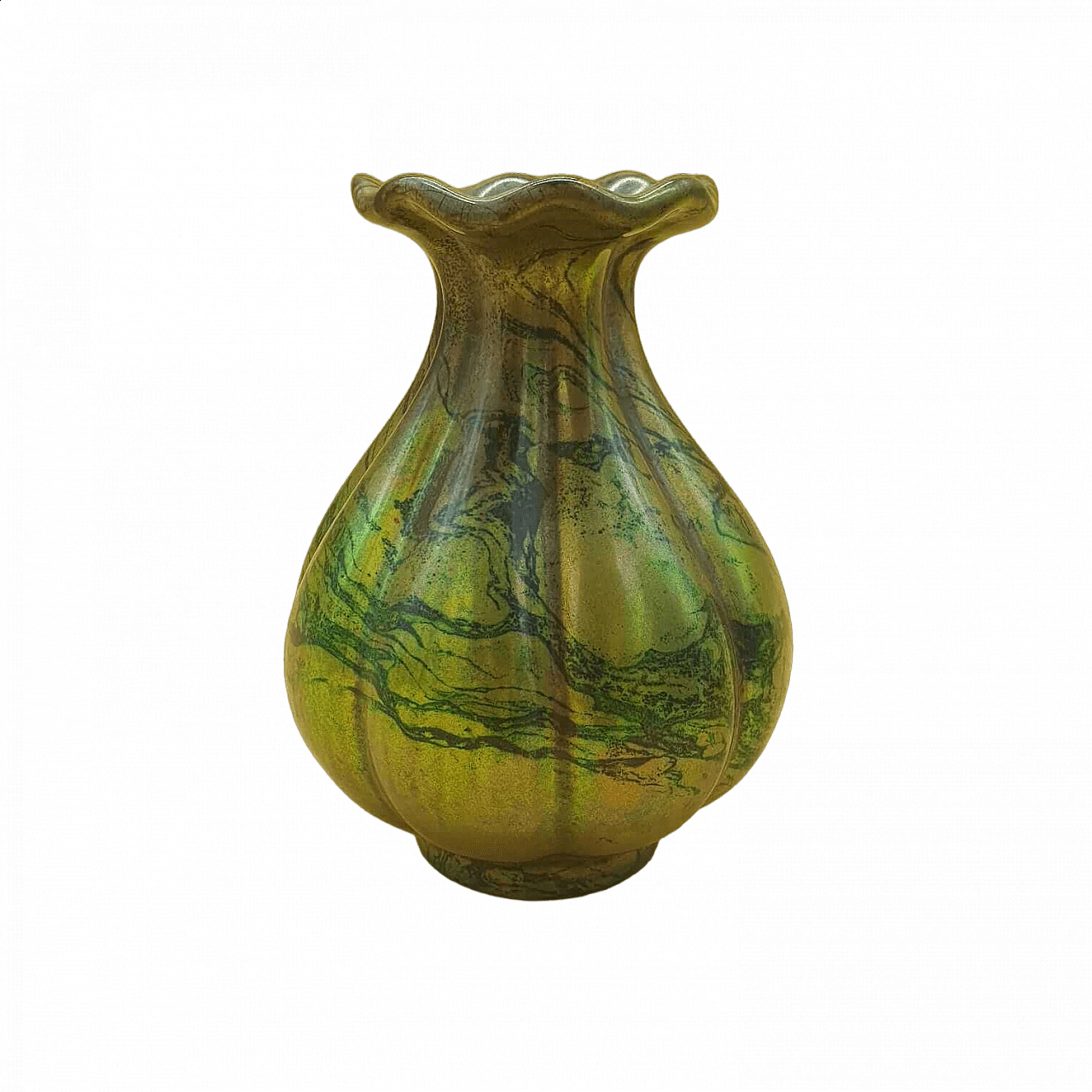 Zsolnay Pegs iridescent porcelain vase, early 20th century 4