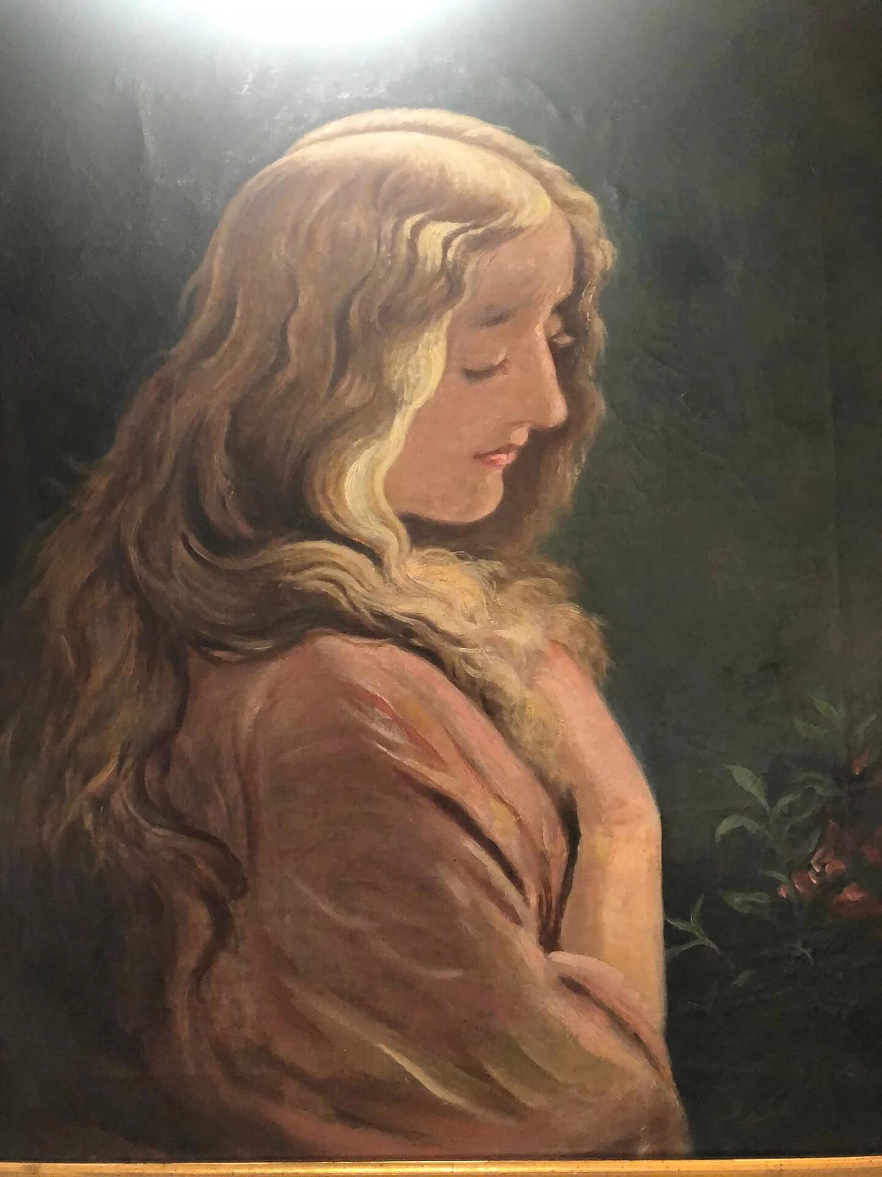 Portrait of a girl, oil painting on canvas, early 20th century 1