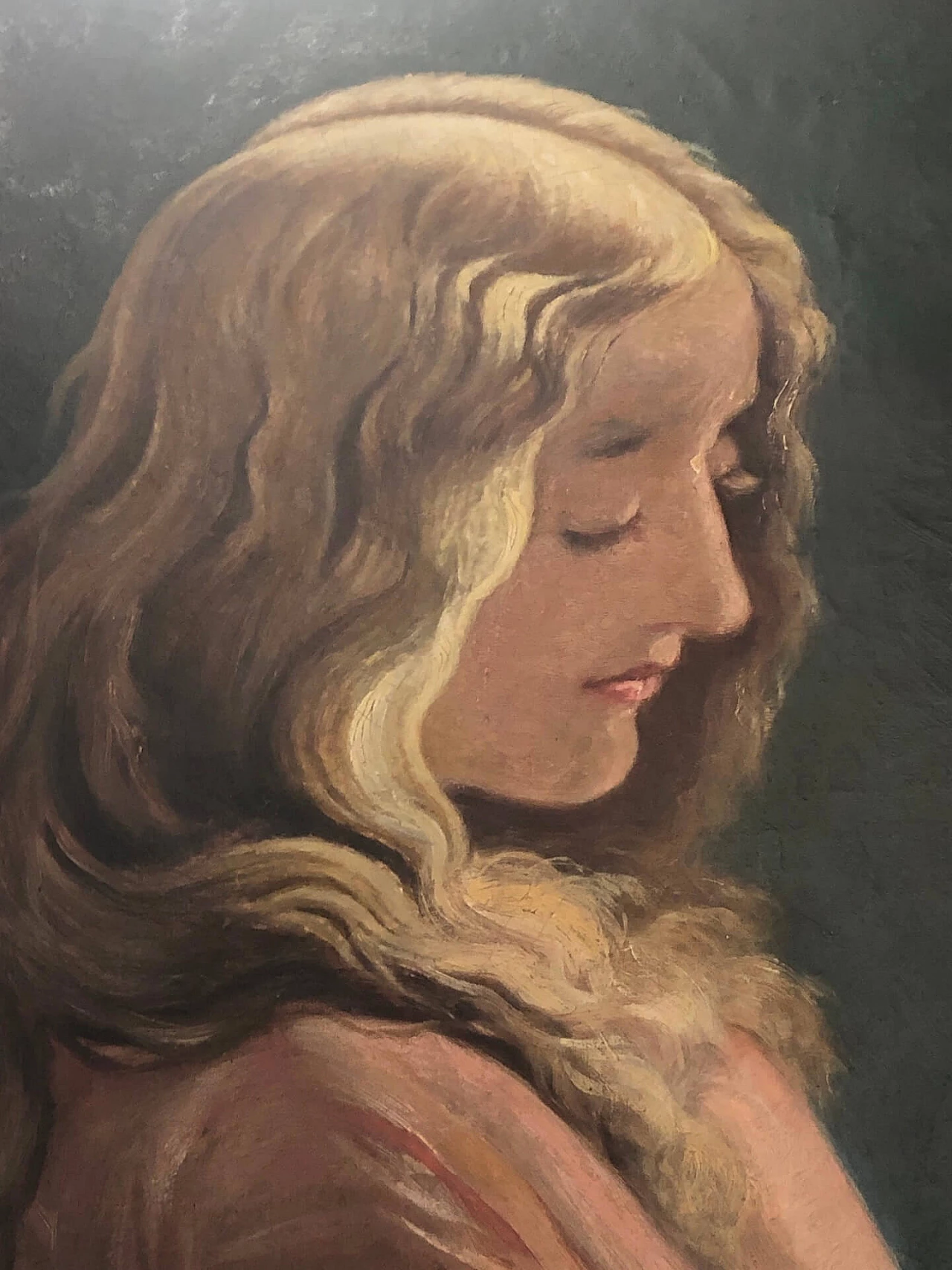 Portrait of a girl, oil painting on canvas, early 20th century 3