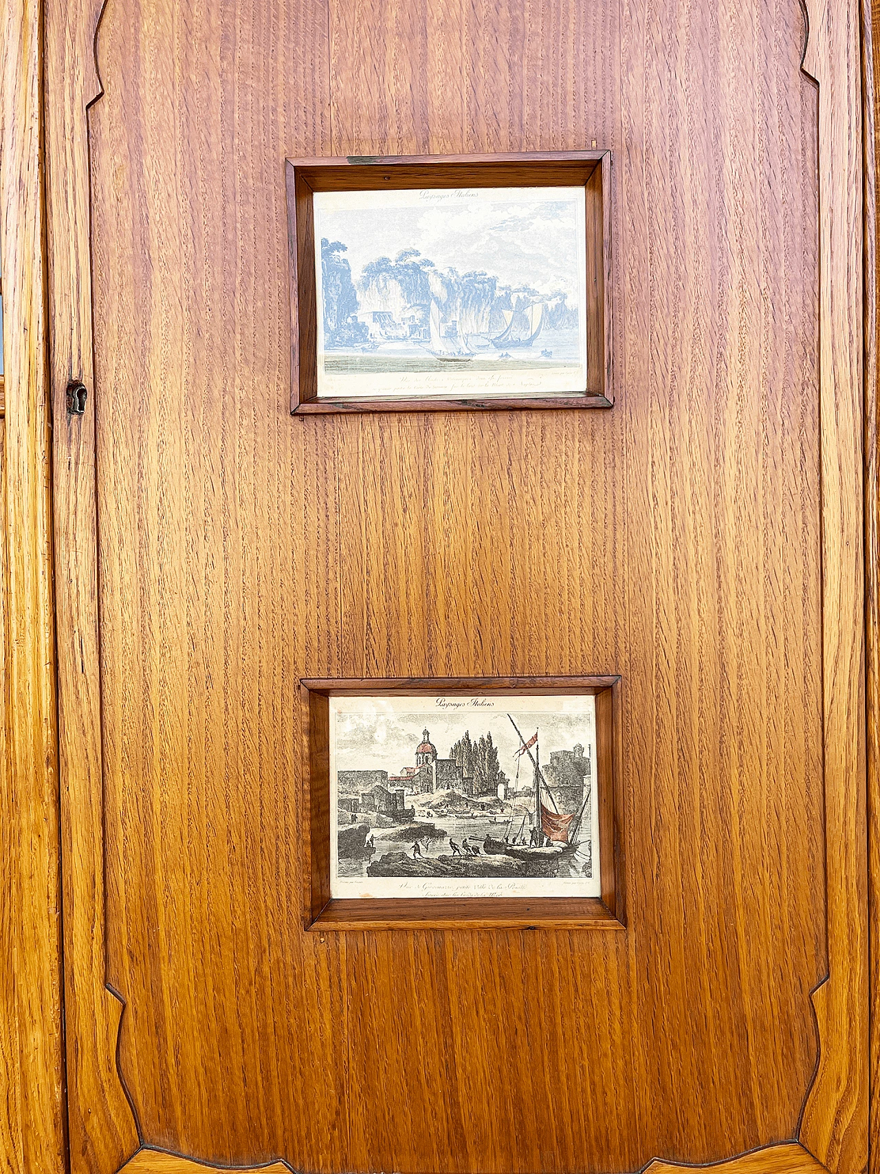 Sideboard in carved, inlaid and decorated oak, 1950s 3