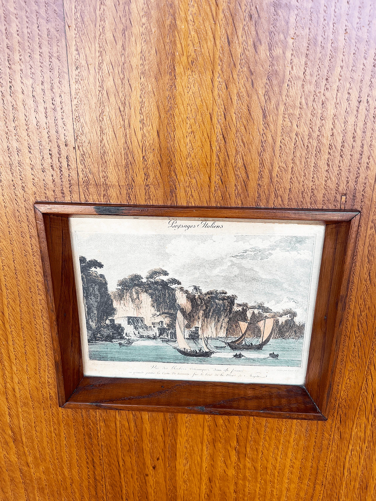 Sideboard in carved, inlaid and decorated oak, 1950s 5