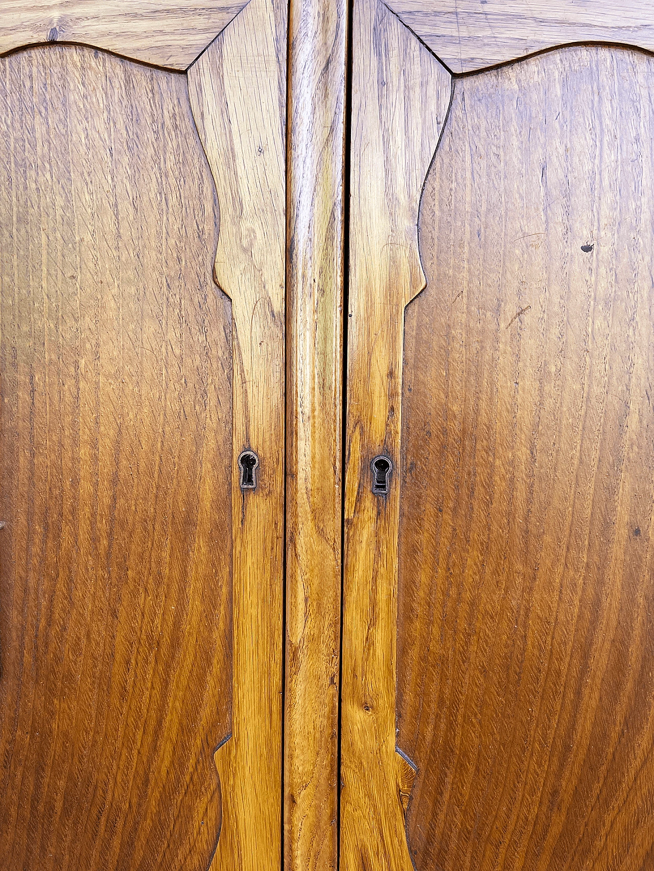 Sideboard in carved, inlaid and decorated oak, 1950s 9