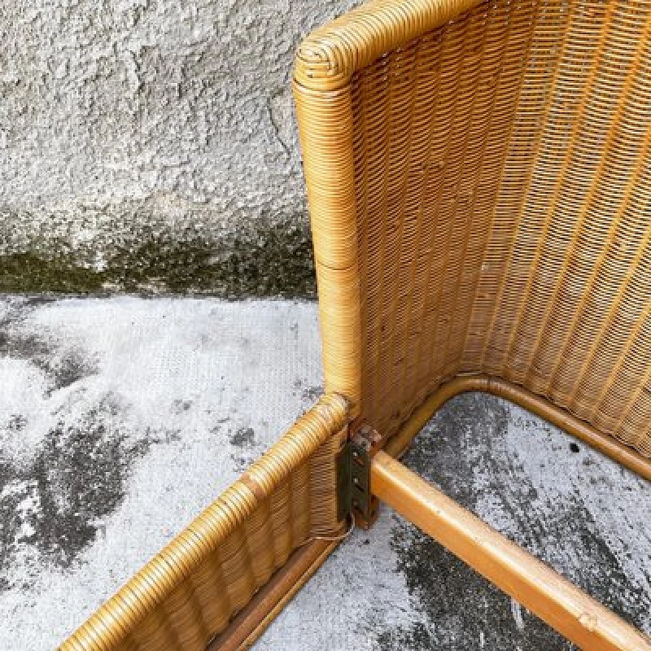 Wicker bed by Adalberto dal Lago for Germa, 1969 8