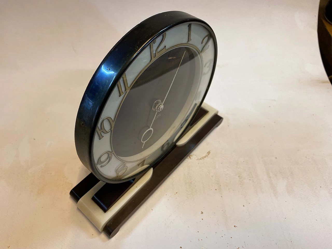 Marble and bronze table clock by Smiths 8 Day, 1930s 3