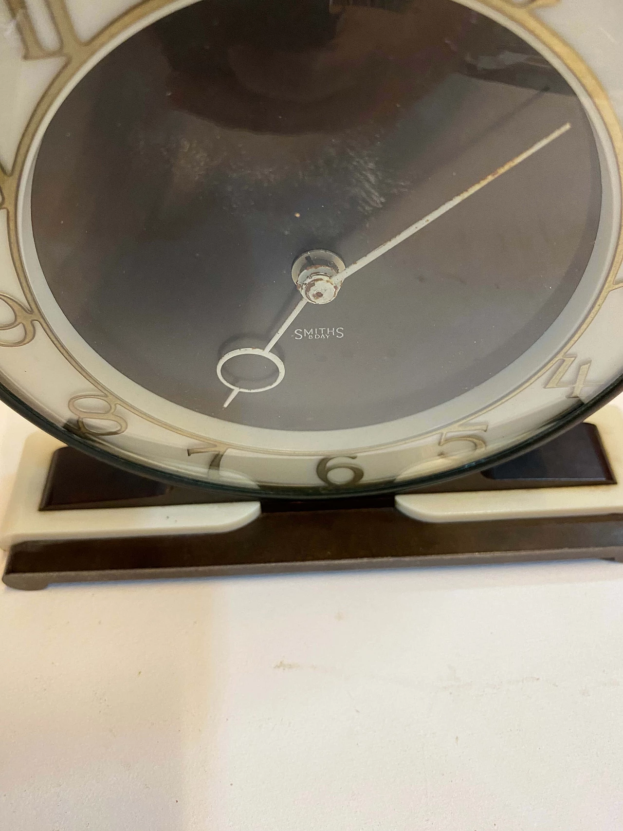 Marble and bronze table clock by Smiths 8 Day, 1930s 9