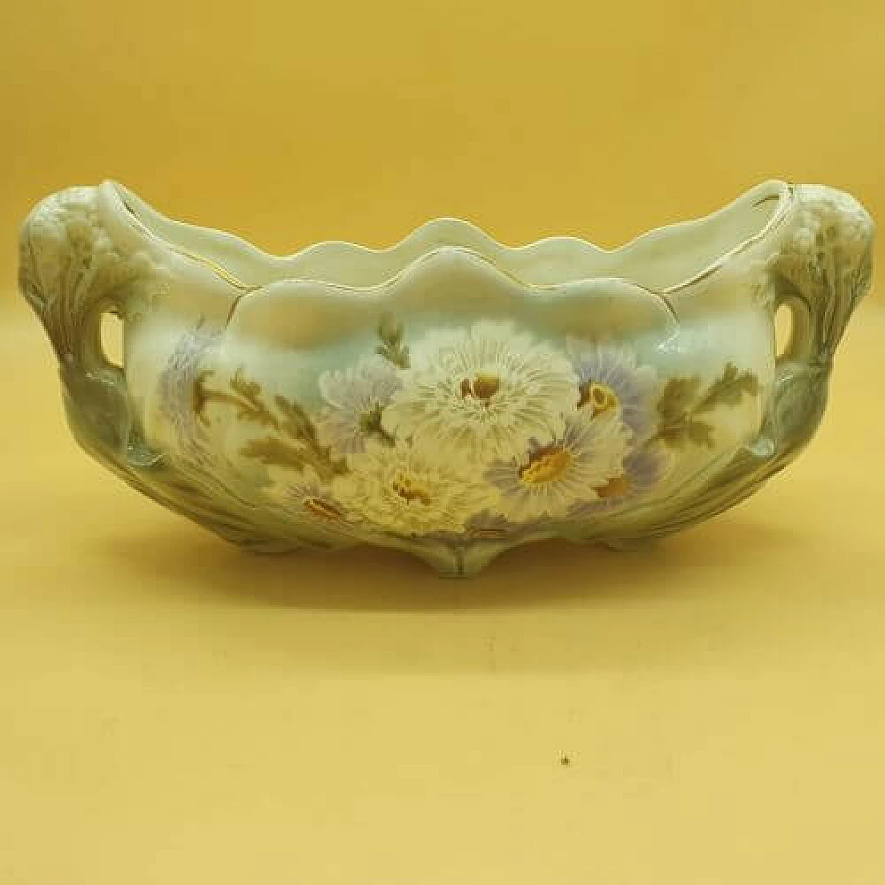 Ceramic centrepiece with two handles, mid-20th century 2