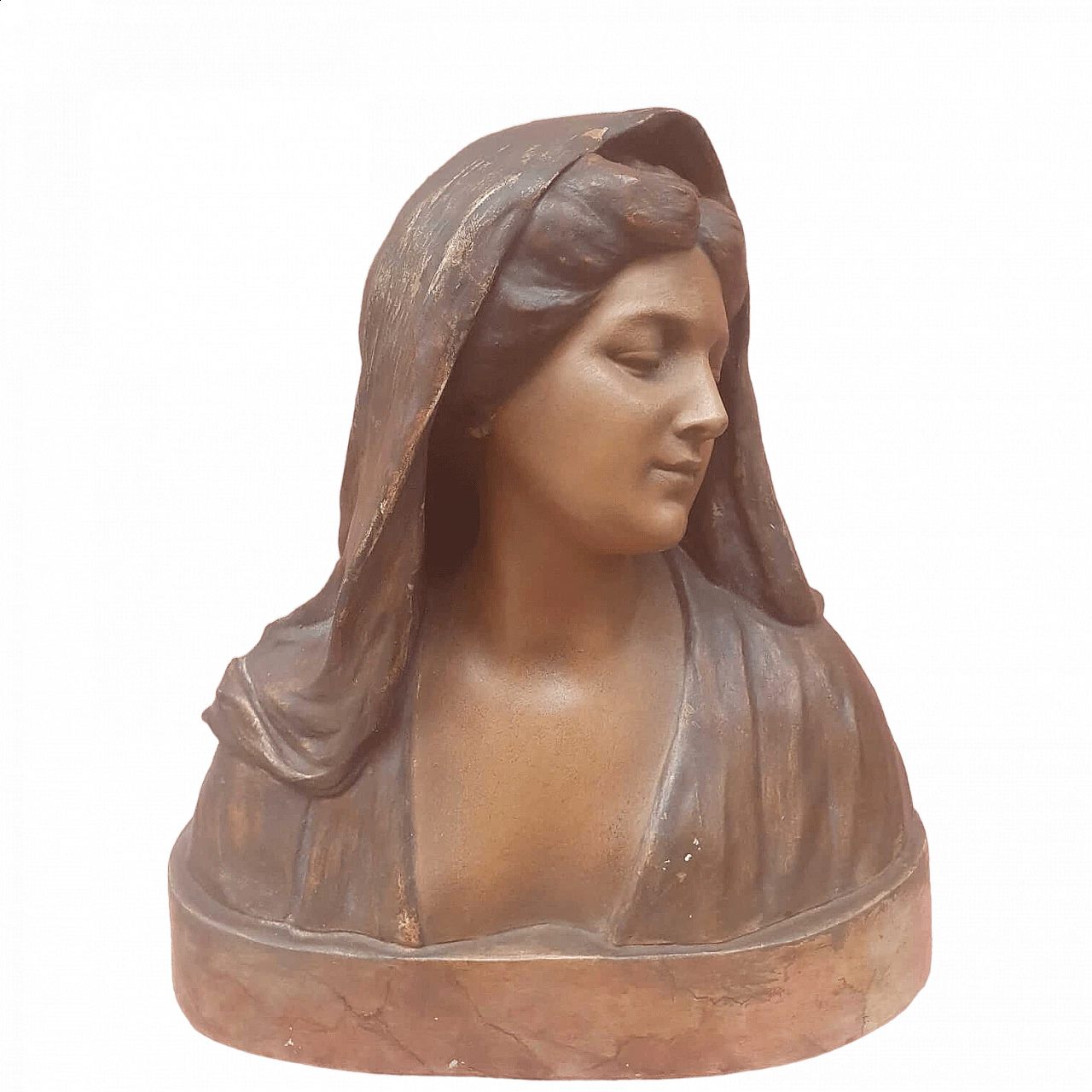 Goldsheider terracotta half-bust, early 20th century 5