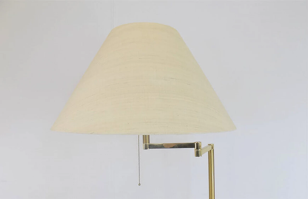 Brass floor lamp with swivel arm, late 20th century 7