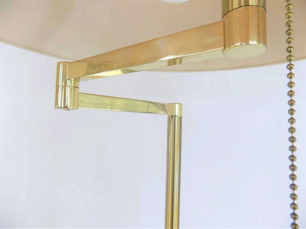 Brass floor lamp with swivel arm, late 20th century 13