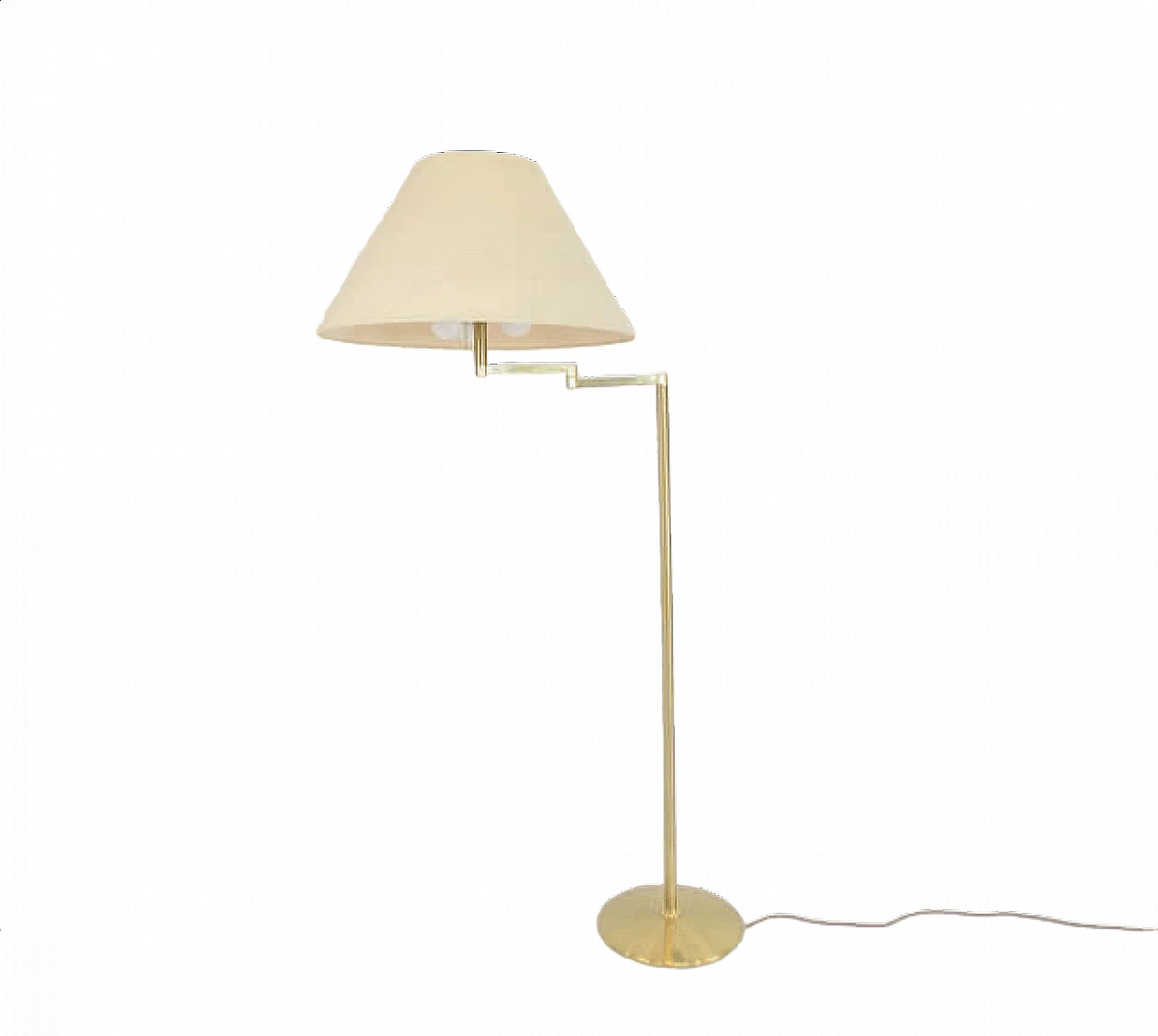 Brass floor lamp with swivel arm, late 20th century 16