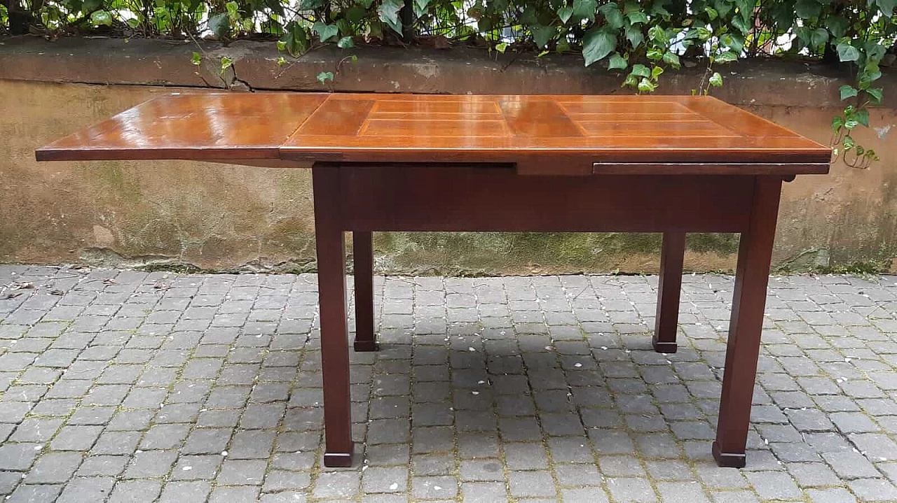 Extending oak table with threaded top in Empire style, 19th century 3