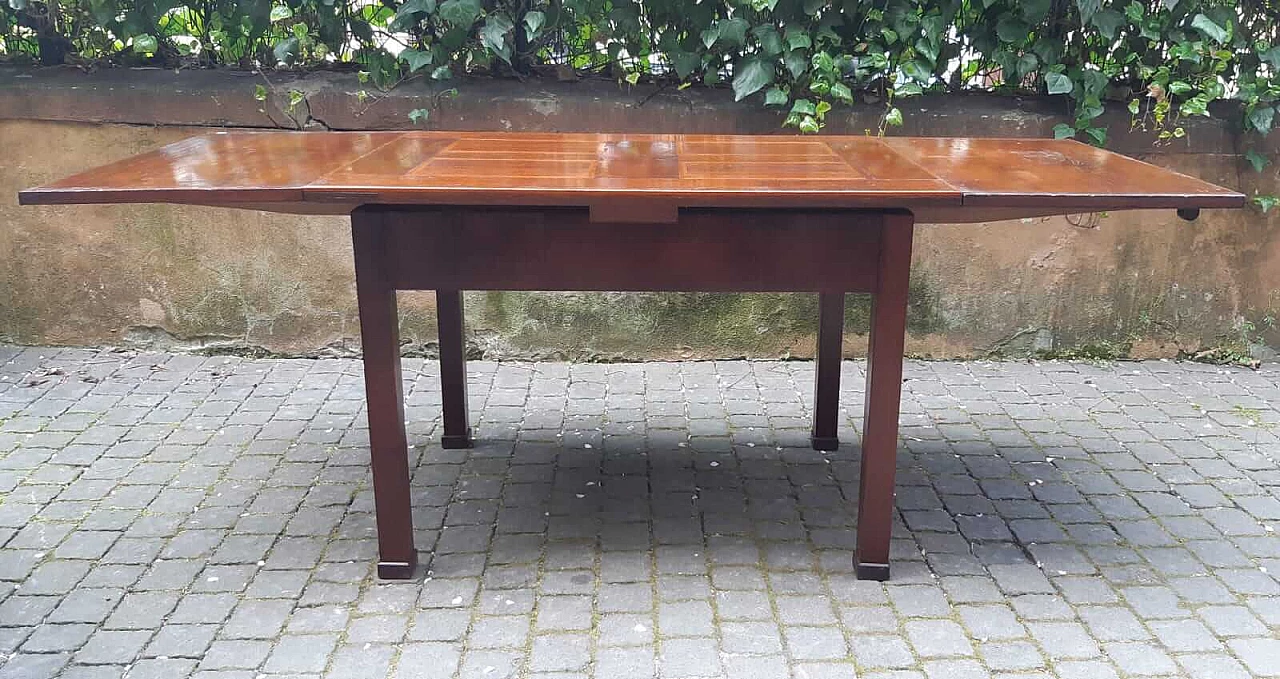 Extending oak table with threaded top in Empire style, 19th century 5