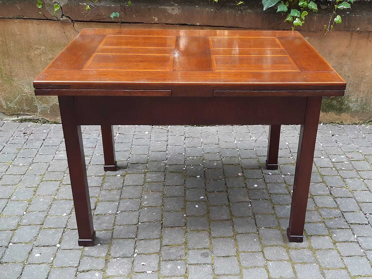 Extending oak table with threaded top in Empire style, 19th century 6