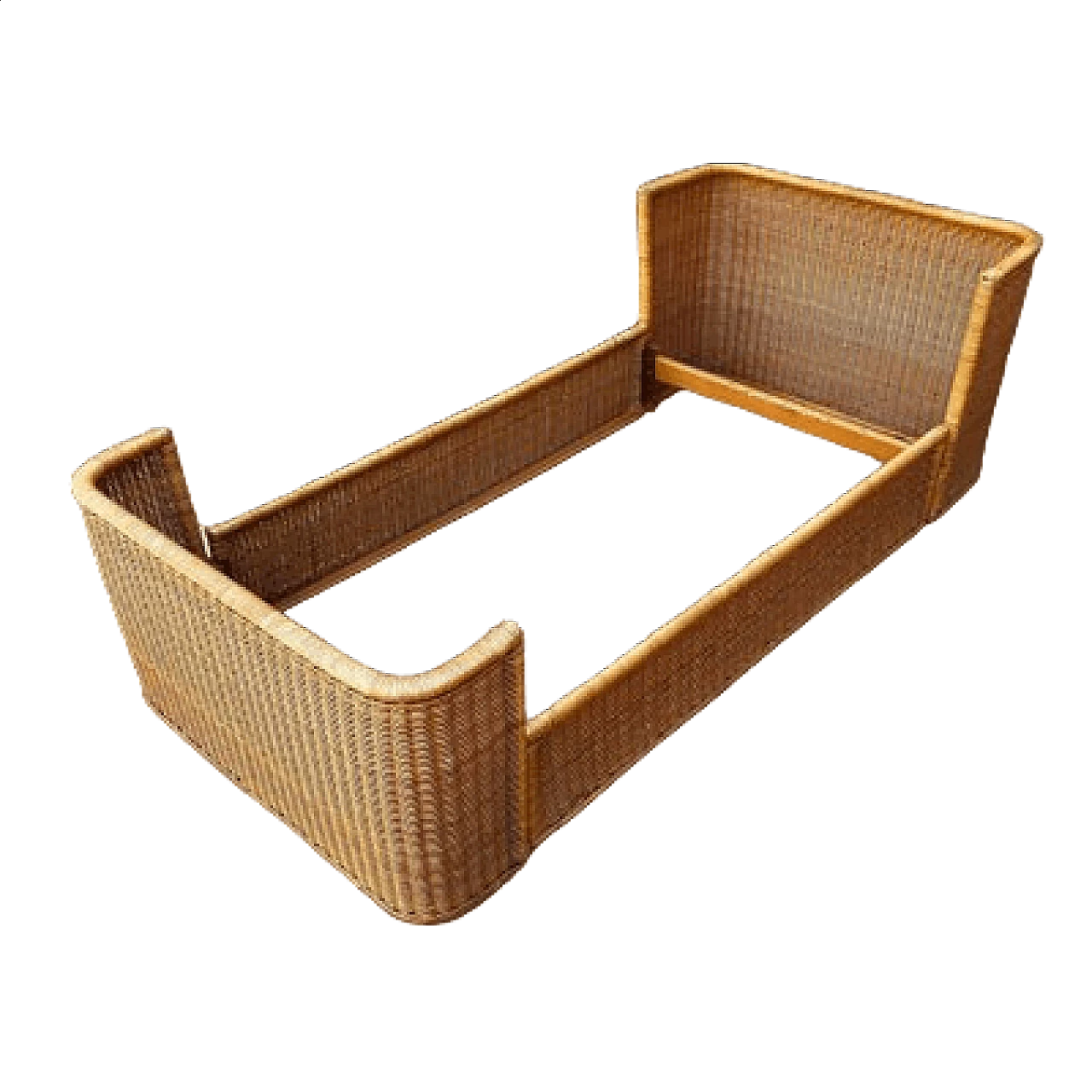 Wicker bed by Adalberto dal Lago for Germa, 1969 11