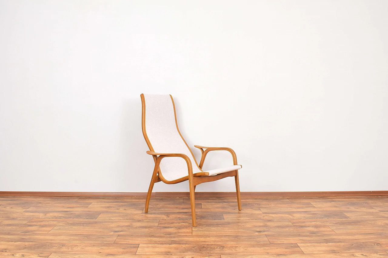 Lamino bent oak armchair by Yngve Ekström for Swedese, 1950s 1