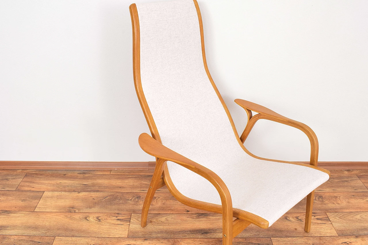 Lamino bent oak armchair by Yngve Ekström for Swedese, 1950s 9