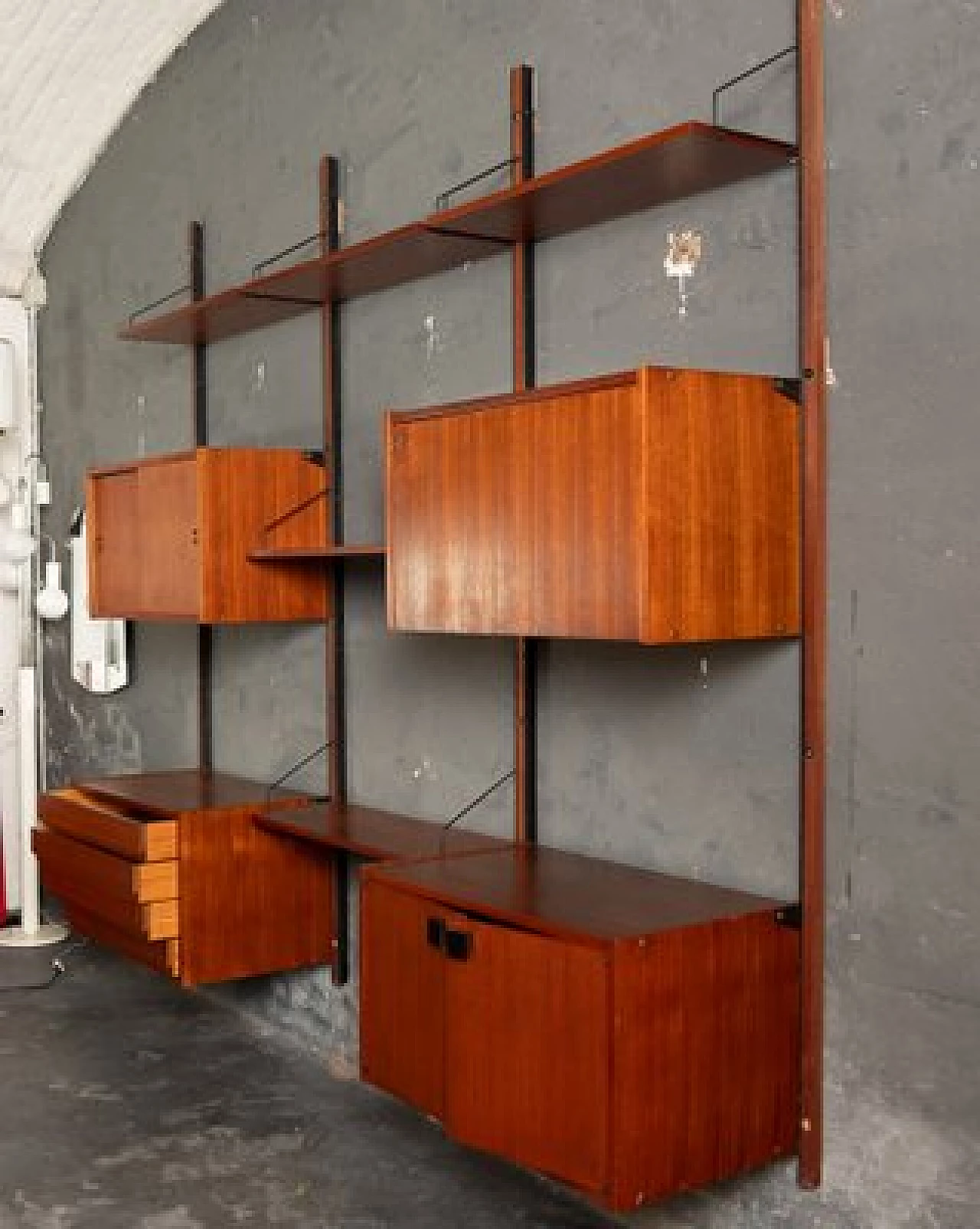 Teak bookcase by Barovero, 1960s 2