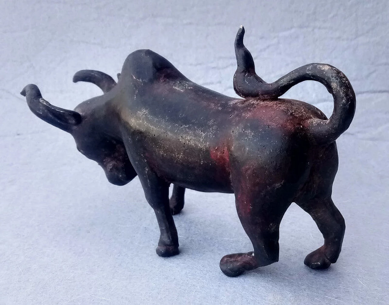 Asian bronze bull sculpture 2