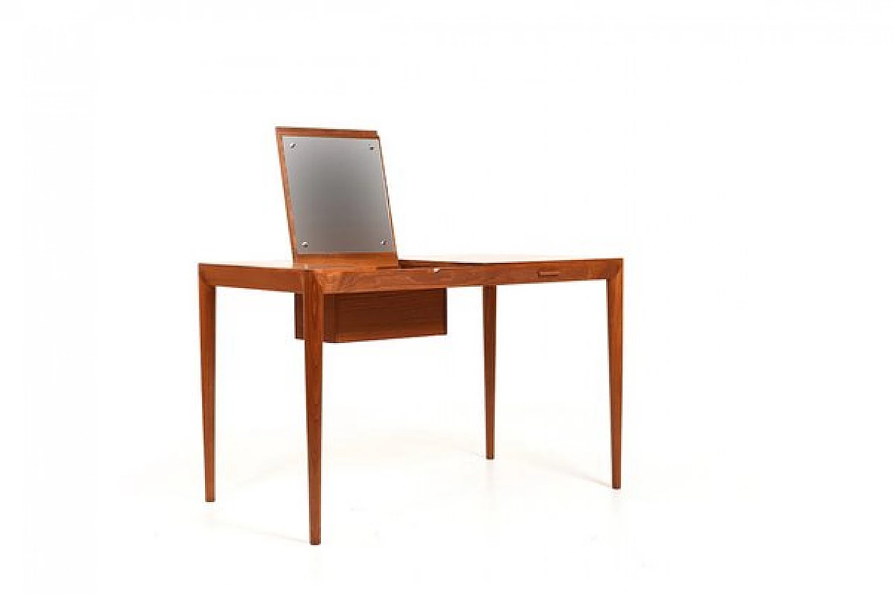 Teak vanity table by Severin Hansen Jr. for Haslev Møbelsnedkeri, 1950s 1