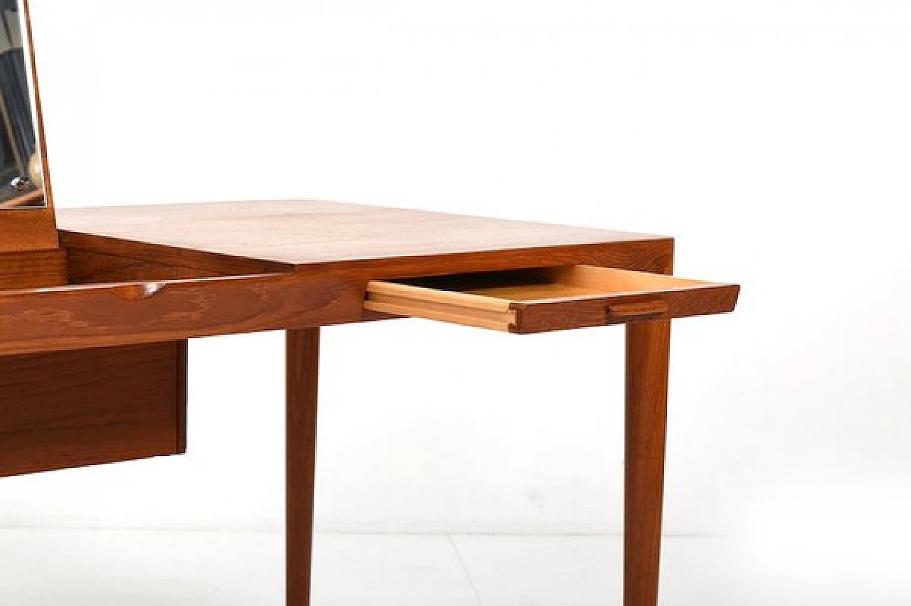 Teak vanity table by Severin Hansen Jr. for Haslev Møbelsnedkeri, 1950s 4