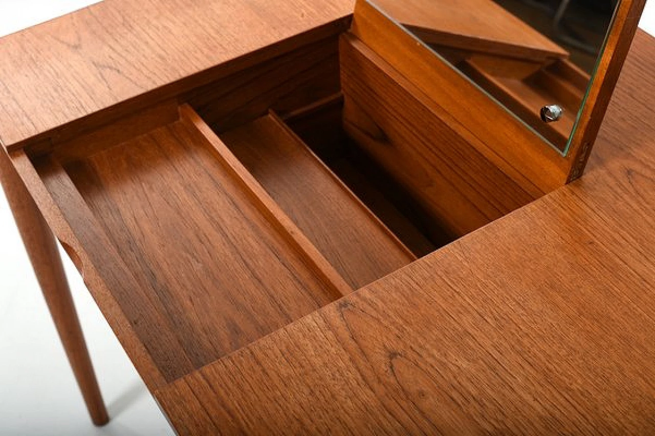 Teak vanity table by Severin Hansen Jr. for Haslev Møbelsnedkeri, 1950s 12