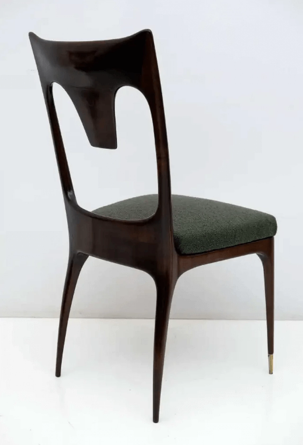 4 Walnut and bouclé dining chairs by Ico & Luisa Parisi, 1950s 9